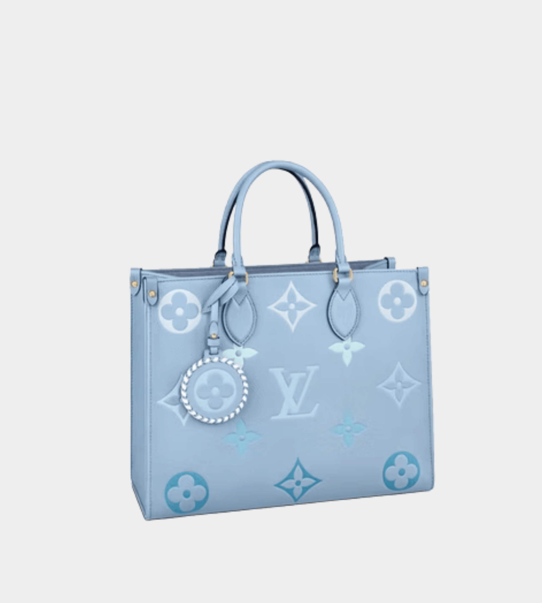 Onthego cloth tote Louis Vuitton Blue in Cloth - 33783570