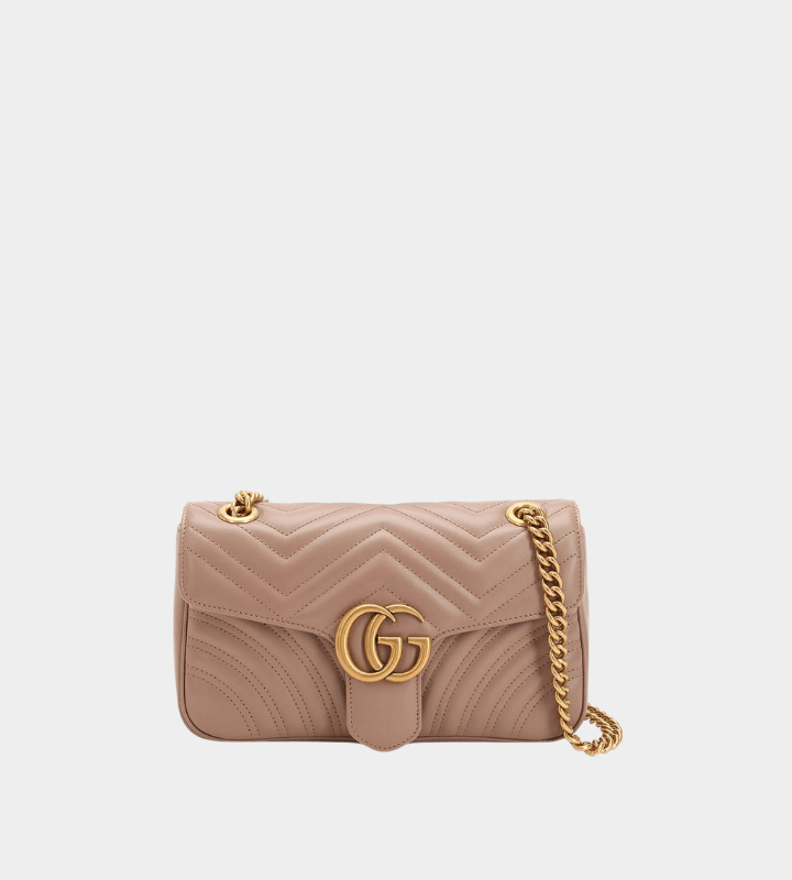 Review! Gucci GG Marmont Matelasse Shoulder Bag Size Small Nude